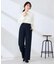 【洗える】ハイウエストワイドパンツ