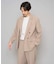 【イージーケア/洗濯機で洗える/毛玉になりにくい/ストレッチ】メッシュストレッチダブルブレストジャケット