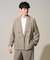 【イージーケア/洗濯機で洗える/毛玉になりにくい/ストレッチ】メッシュストレッチダブルブレストジャケット