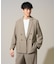 【イージーケア/洗濯機で洗える/毛玉になりにくい/ストレッチ】メッシュストレッチダブルブレストジャケット