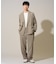 【イージーケア/洗濯機で洗える/毛玉になりにくい/ストレッチ】メッシュストレッチダブルブレストジャケット