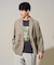 【イージーケア/洗濯機で洗える/毛玉になりにくい/ストレッチ】メッシュストレッチダブルブレストジャケット