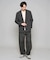【イージーケア/洗濯機で洗える/毛玉になりにくい/ストレッチ】メッシュストレッチダブルブレストジャケット