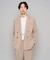 【イージーケア/洗濯機で洗える/毛玉になりにくい/ストレッチ】メッシュストレッチダブルブレストジャケット