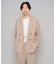 【イージーケア/洗濯機で洗える/毛玉になりにくい/ストレッチ】メッシュストレッチダブルブレストジャケット