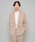 【イージーケア/洗濯機で洗える/毛玉になりにくい/ストレッチ】メッシュストレッチダブルブレストジャケット