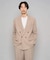 【イージーケア/洗濯機で洗える/毛玉になりにくい/ストレッチ】メッシュストレッチダブルブレストジャケット