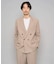 【イージーケア/洗濯機で洗える/毛玉になりにくい/ストレッチ】メッシュストレッチダブルブレストジャケット