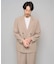 【イージーケア/洗濯機で洗える/毛玉になりにくい/ストレッチ】メッシュストレッチダブルブレストジャケット