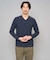 【スマート/イージーケア/洗濯機で洗える/毛玉になりにくい】アゼダブルフェイスVネックスマートTシャツ