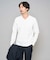 【スマート/イージーケア/洗濯機で洗える/毛玉になりにくい】アゼダブルフェイスVネックスマートTシャツ