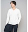 【スマート/イージーケア/洗濯機で洗える/毛玉になりにくい】アゼダブルフェイスVネックスマートTシャツ