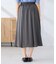 【洗える/イージーケア】シルキーサテンフレアスカート