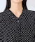 フリルVネックドット柄ブラウス