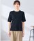 ハーフスリーブクルーネックサマーニット【洗える/接触冷感/UVカット】