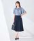 エアリーサテンシャーリングネックブラウス