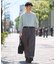 【雑誌MonoMax６月号掲載】オックスストレッチオーバーパンツ【イージーケア/洗濯機で洗える/シワになりにくい/接触冷感/ストレッチ】