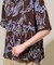 【接触冷感洗濯機で洗える/イージーケア/毛玉になりにくい】フラワープリントゴブソデオープンカラーシャツ