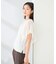 【接触冷感/UVカット】幾何レースフレアスリーブトップス