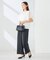 【接触冷感/UVカット】幾何レースフレアスリーブトップス