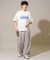 【接触冷感/洗濯機で洗える/イージーケア/毛玉になりにくい】フォトプリントワイドシルエットカットソー