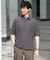 【接触冷感/洗濯機で洗える/遮熱/イージーケア/毛玉になりにくい】ハニカムジャカードワイドシルエットポロシャツ