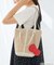 HELLO KITTY リボンポーチチャーム付きメッシュバッグ