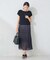 【接触冷感】ガーターボートネックフレンチスリーブプルオーバー