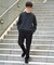 【イージーケア/洗濯機で洗える/ストレッチ】デニムライクストレッチセミルーズパンツ
