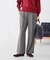 【洗える】ツイード調 スッキリ見え ストレートパンツ