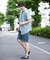 フード付き半袖カーディガン