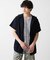 フード付き半袖カーディガン