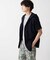フード付き半袖カーディガン