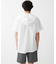 フード付き半袖カーディガン