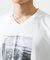 【洗える】モノクロフォトグラフィックプリントTシャツ