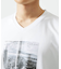 【洗える】モノクロフォトグラフィックプリントTシャツ