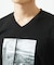 【洗える】モノクロフォトグラフィックプリントTシャツ