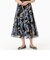 水彩アート柄ロングスカート