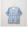 フラワープリントチュール重ねＴシャツ