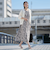 接触冷感プリントレーヨンワンピースレギュラー丈 (43108)