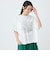 モノクロフラワーパターンＴシャツ　(65146)