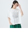 モノクロフラワーパターンＴシャツ　(65146)