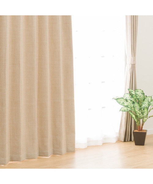 遮光・遮熱カーテン＆遮熱・遮像レース4枚セット(100X110X4BE DH04