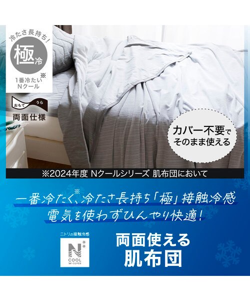 極冷ダブルスーパー　両面使える肌布団 シングル ニトリ(NITORI) 両面使える肌布団 シングル（NクールWSP n-s WH