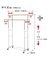 頑丈な横伸縮ハンガーラック ダブル(YB2c01 ホワイト)