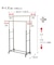 頑丈な横伸縮ハンガーラック ダブル(YB2c01 ブラック)