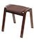 木製スツール(リューク ダークブラウン)