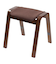 木製スツール(リューク ダークブラウン)