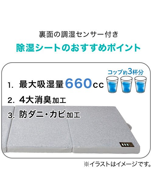 点で支える除湿シート付き 体圧分散敷布団 ダブル(D F2407