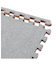 洗えるジョイントマット(グレー 8枚セット ふち付き VJ01)
